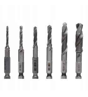 WIERTŁA GWINTUJĄCE DO METALU HSS M3-M10 6 SZTUK