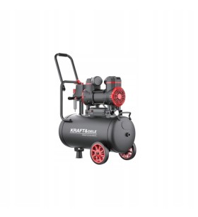 KOMPRESOR 24L CICHY BEZOLEJOWY 2 TŁOKI 2 POMPY SPREŻARKA 230V KRAFT**