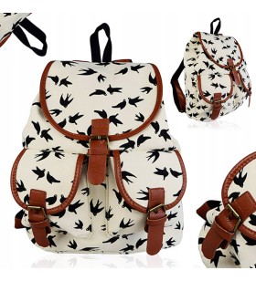 SZKOLNY PLECAK A4 VINTAGE UNISEX RETRO DUŻY SZKOŁA