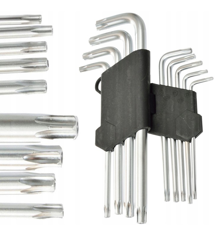 ZESTAW KLUCZY TORX 1.5-10 9el KLUCZE MOCNE TORKS-Y