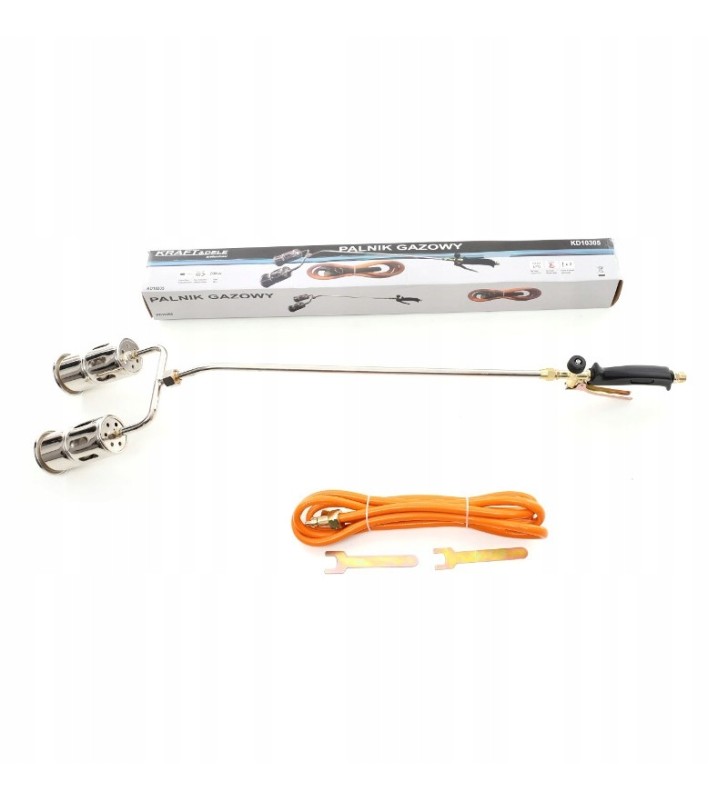 DŁUGI DEKARSKI PALNIK GAZOWY DYSZA 2x60MM + WĄŻ DŁUGI DEKARSKI PALNIK GAZOWY DYSZA 2x60MM + WĄŻ
