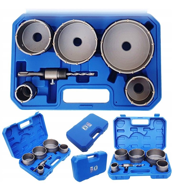 OTWORNICE DO BETONU MURU KORONKI FREZ SDS + 7szt OTWORNICE DO BETONU MURU KORONKI FREZ SDS + 7szt