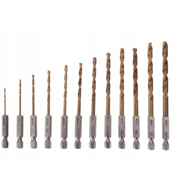 WIERTŁA DO METALU BETONU KD982 ZESTAW 13 SZT. HSS WIERTŁA DO METALU BETONU KD982 ZESTAW 13 SZT. HSS