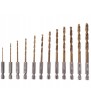 WIERTŁA DO METALU BETONU KD982 ZESTAW 13 SZT. HSS