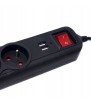 PRZEDŁUŻACZ LISTWA ZASILAJĄCA 3 GNIAZDA 1,5m USB
