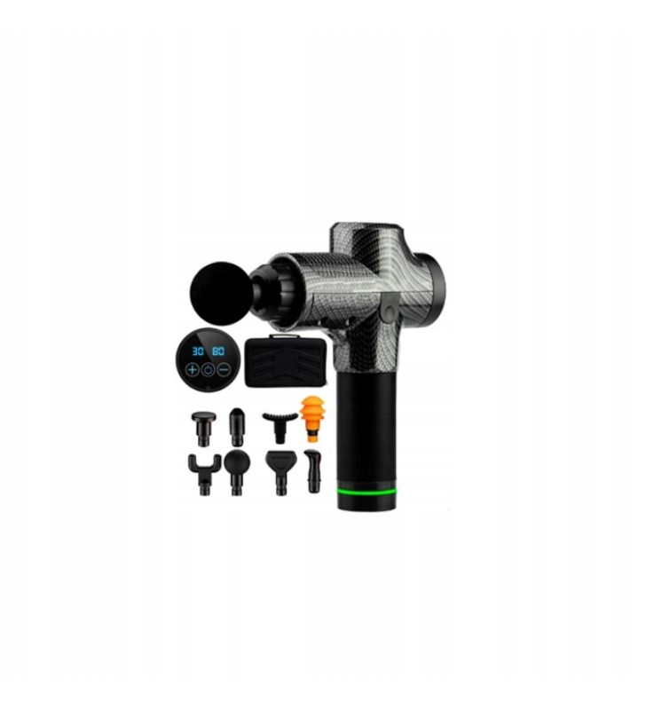 PISTOLET DO MASAŻU PLECÓW CIAŁA STÓP MASAŻER 125W 9 GŁOWIC PISTOLET DO MASAŻU PLECÓW CIAŁA STÓP MASAŻER 125W 9 GŁOWIC