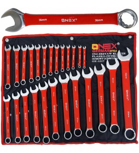 25el KLUCZE PŁASKO OCZKOWE KLUCZE PŁASKIE ZESTAW KLUCZY Z GUMĄ +ETUI 6-36mm