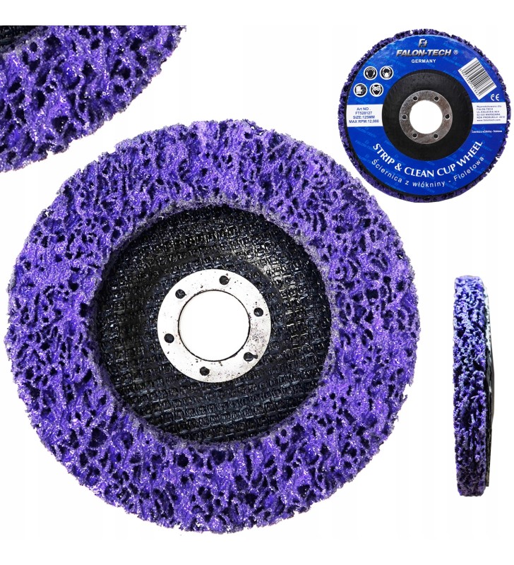 ŚCIERNICA TARCZA ŚCIERNA Z WŁÓKNINY FIOLET 125 mm ŚCIERNICA TARCZA ŚCIERNA Z WŁÓKNINY FIOLET 125 mm